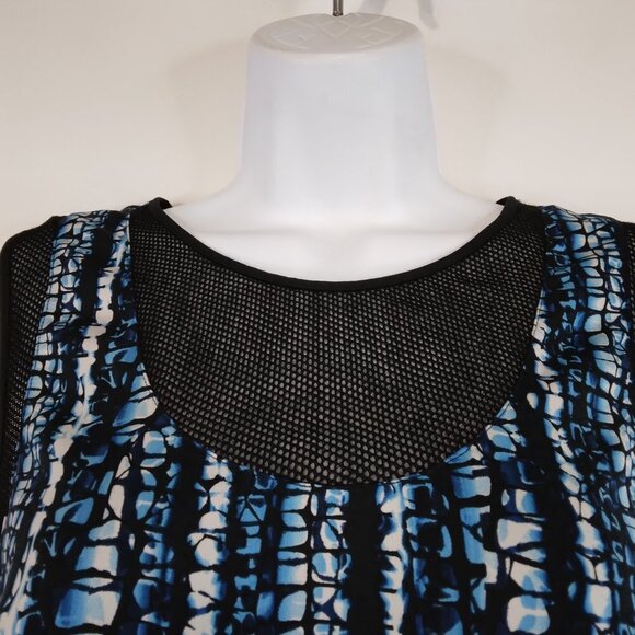 DKNY Blue Print Sleeveless Dress Size XS - Picture 5 of 12